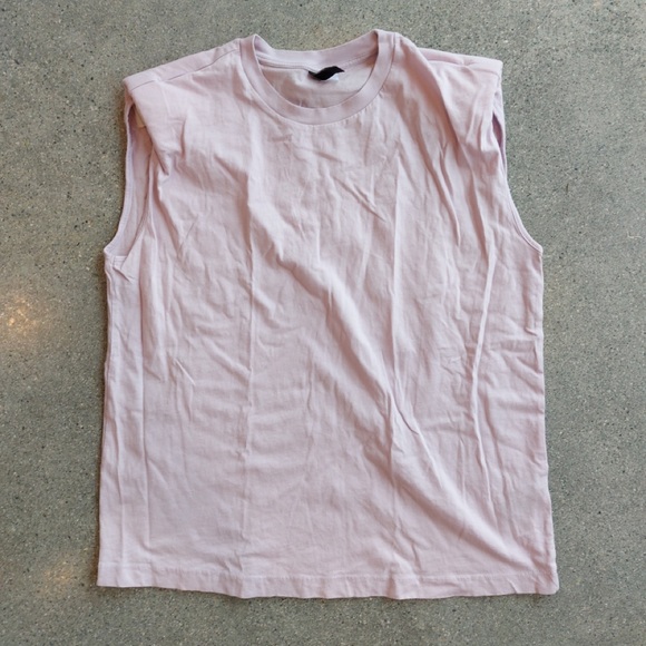 Shoulder Pad Sleeveless Muscle tee - Picture 2 of 3